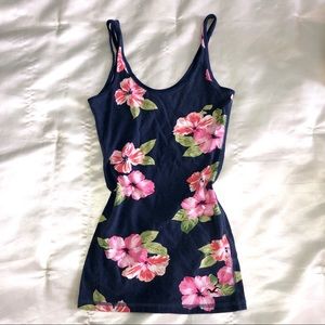 Hollister Blue Pink Floral Tank